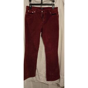 Chaps Corduroy Pants Women's 4  Red Corduroy Boot Cut Pants